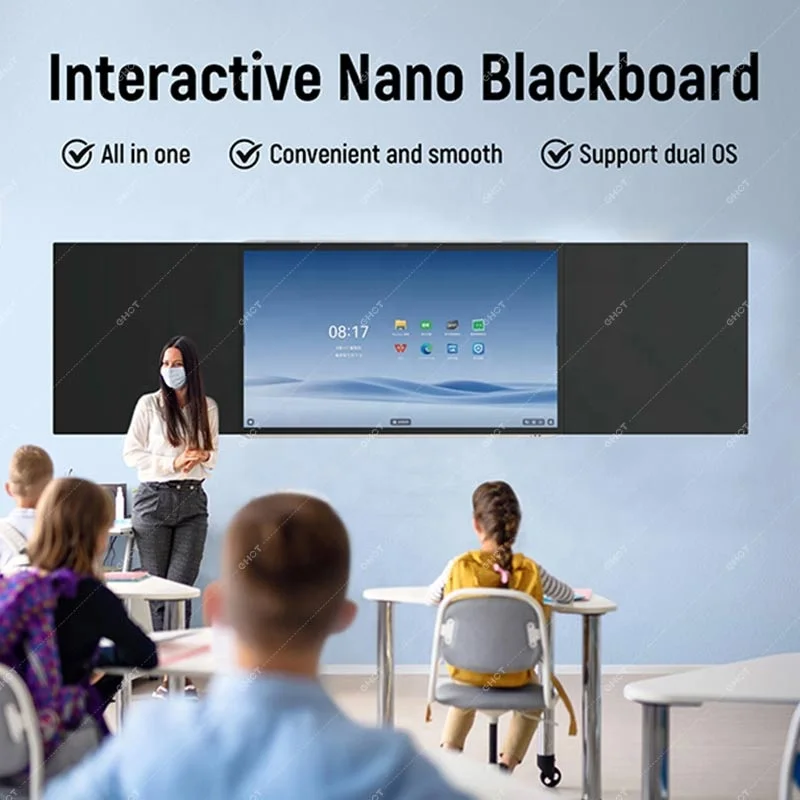 New Arrival 75 86 98 Inch Nano Interactive Smart Blackboard 4K UHD Nano Smart Whiteboard Built-in 13MP Camera Nano Blackboard