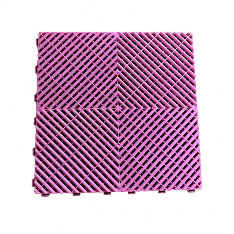 40*40*0.7 Soft PVC Plastic Material Anti-slip Interlocking Garage Flooring Workshop Floor Tile Light Weight GYM Mat