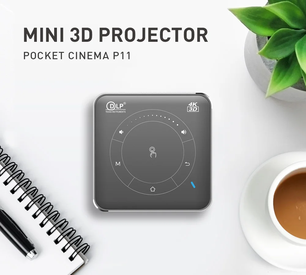 Factory OEM Mini Portable P11 Android 9.0 BT 5.0 Mini Pico Beamer Manual focus Projector