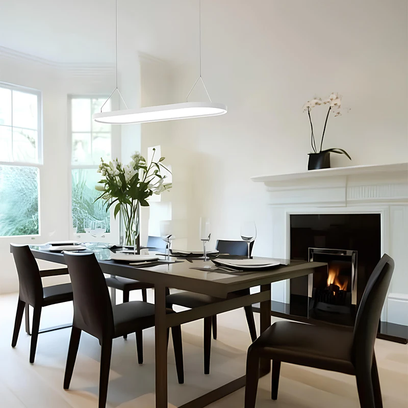 Новый домашний офисный потолочный светильник подвесной светильник подвесная люстра двухсторонняя лампа для чтения работающий 90 Ватт светодиодный алюминиевый сплав