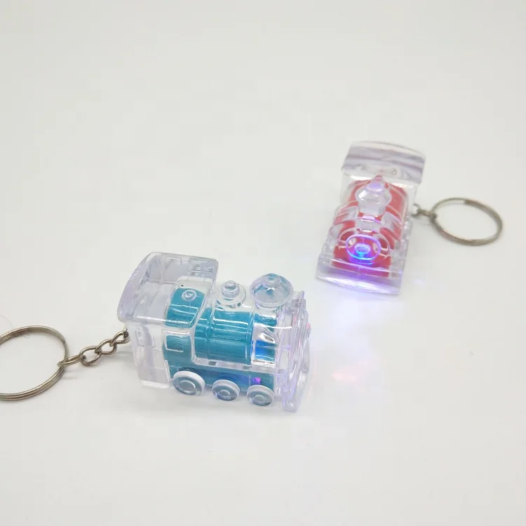 2022 Hot Sale Transparent Plastic Flashing LED Light up Keychain Toys for Capsule Vending Machine