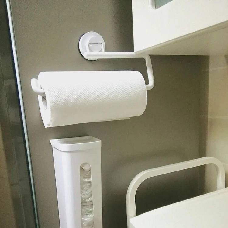 Kitchen Paper Holder Sticker Rack Roll Holder for Bathroom Towel Rack Estanterias Pared Decoracion Tissue Shelf Organizer