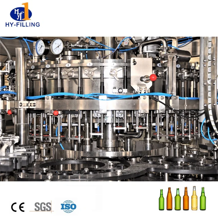 full auto beer filling system supply Automatic Glass Bottle Making beer filling sealing machine