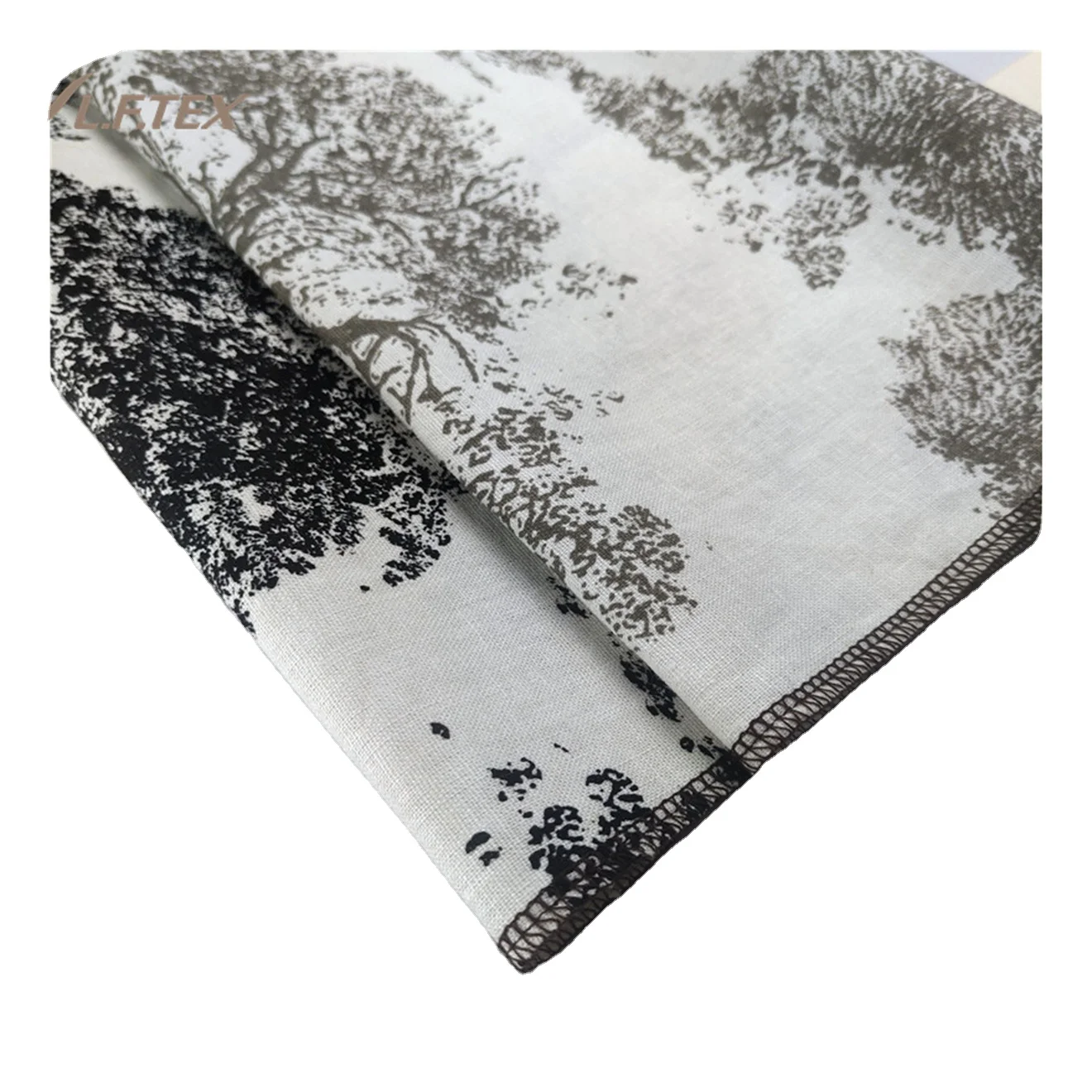 Лидер продаж с фабрики, льняная ткань с принтом, хорошая цена, льняная вискозная ткань