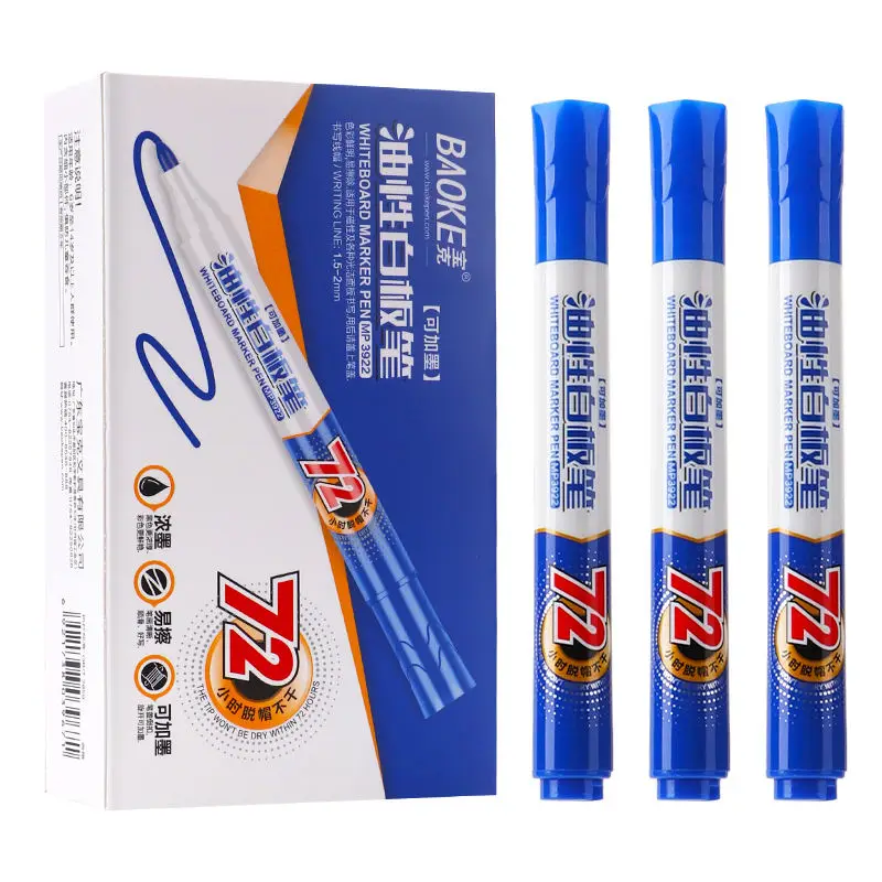 Supplier Custom Oil Based Ink 72 Hours No Dry White Board Marker Pen Jumbo Whiteboard Marker Pen For School Office