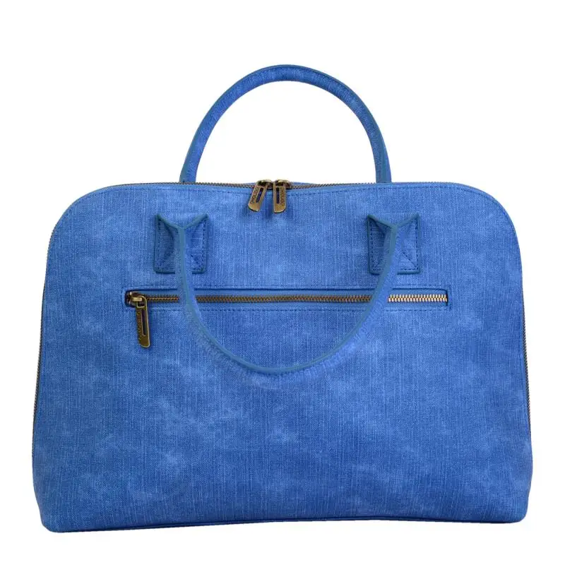 
OEM Custom Logo Office Bag FashionPU Denim Design Water Proof Easy Carry Business Leisure Laptop Office Bag for Men 