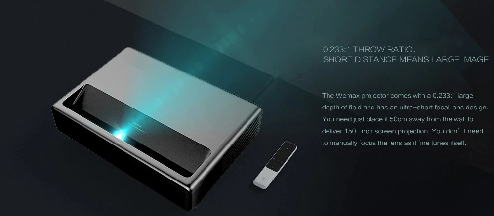 
Factory direct manufacture Xiaomi Fengmi WEMAX ONE Laser Projector,Home theater,5000lumens 