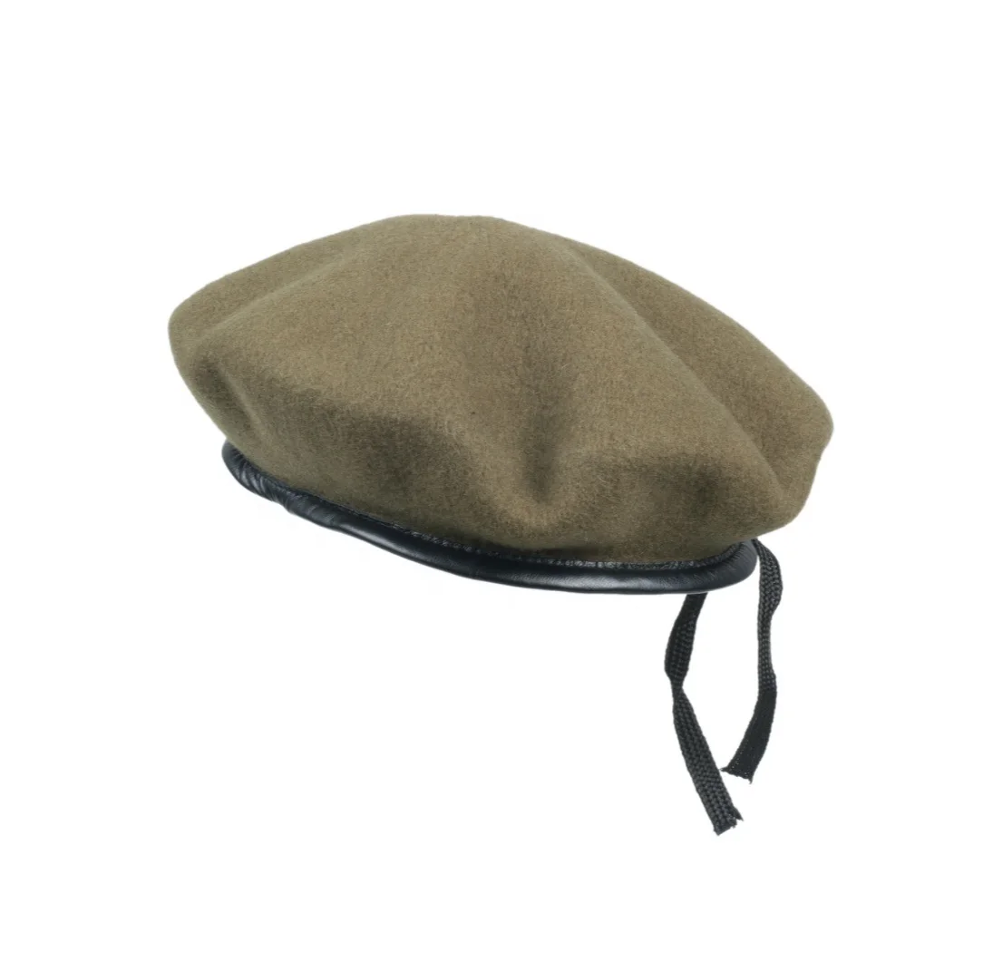 XINXING Custom High Quality 100% WOOL Cotton Brown Khaki Blue Red Tactical Combat Beret Hat Cap