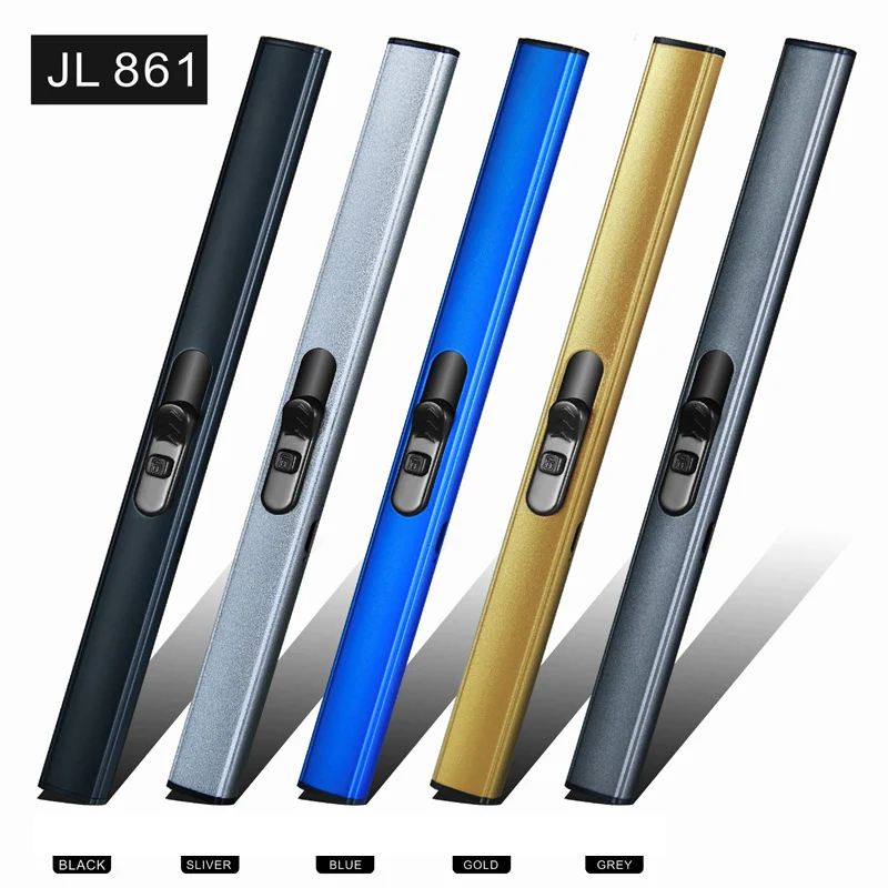 Candle Bbq Camping Kitchen Electric Rechargeable Usb Lighter Arc Windproof Flameless Plasma Lighter Long Stick With Rope