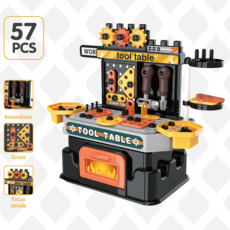 2024 Child screwing tools table disassembly and assembly hands-on multifunction kids plastic toy construction diy tool toys