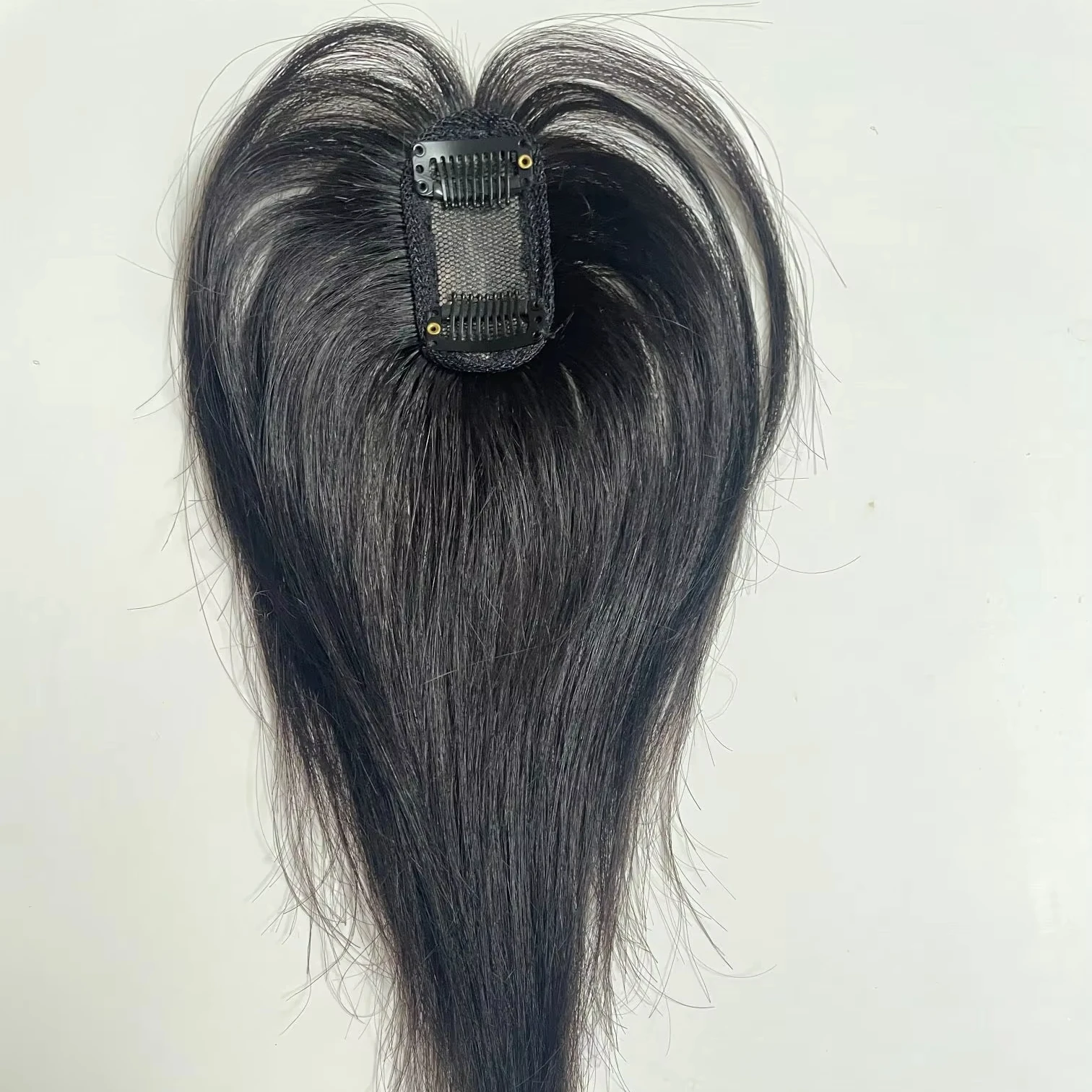 3D шелковая основа длинная бахрома для волос женщин челка зажим