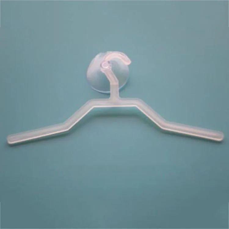 13.5cm plastic mini hanger with suction cup for mini t shirt