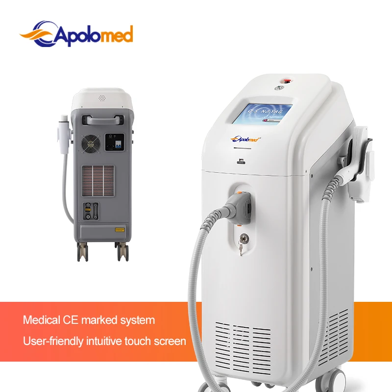 Apolo-laser q switch yag laser stationary Q switch Nd YAG laser tattoo removal equipment HS-250E+