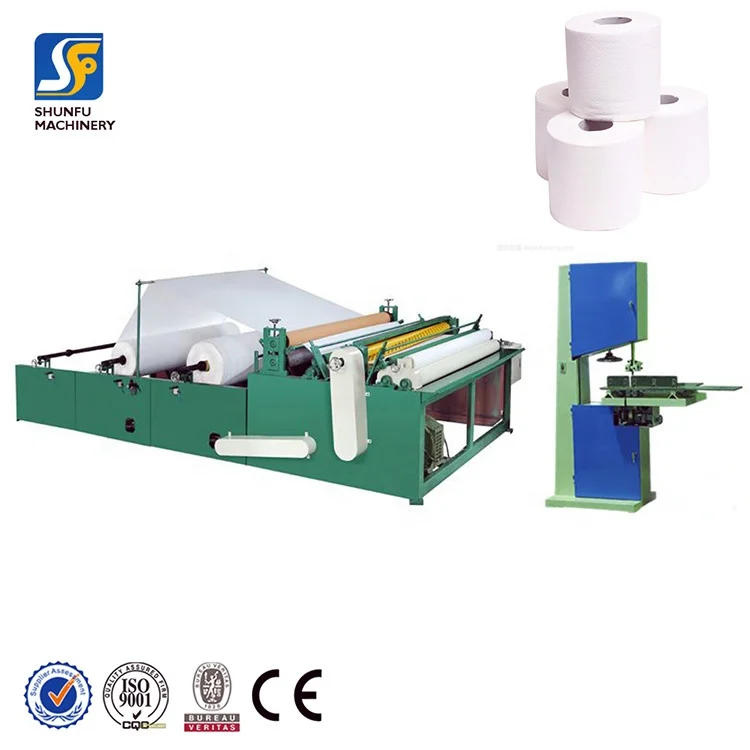 Supply High Efficiency toilet / tissue paper rewinding and cutting machine