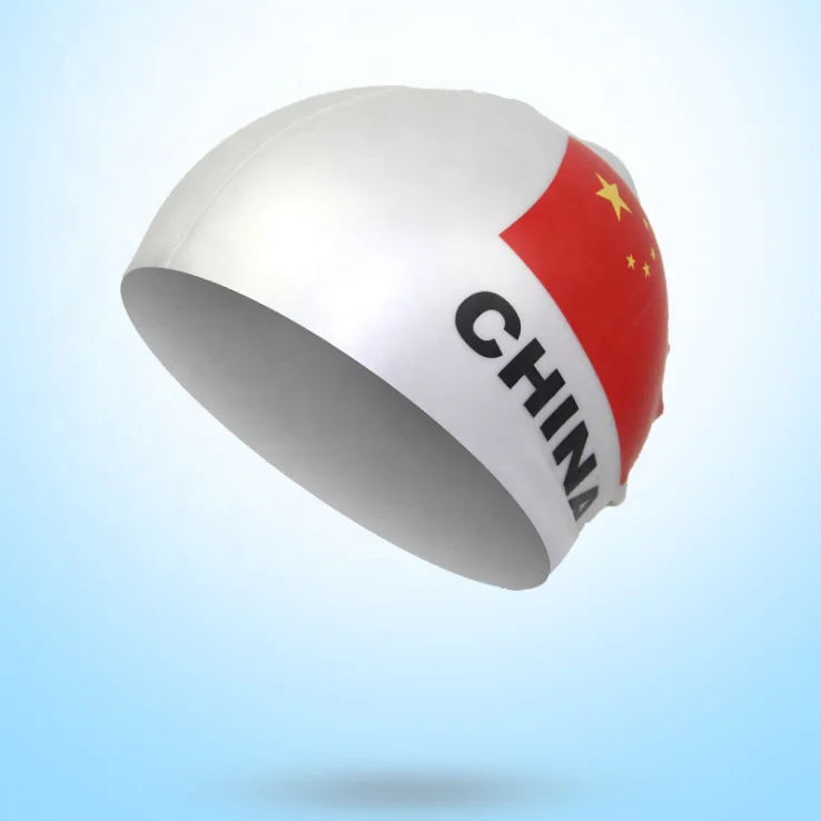 Силиконовые шапочки для плавания с принтом