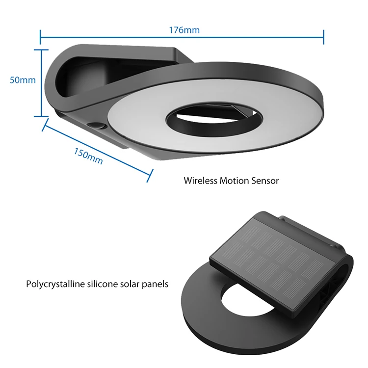 2021 New Products Outside Automatic Motion Sensor Solar Led Wall Light Lamp Ip65 Outdoor Decoration Light Solar Garden
