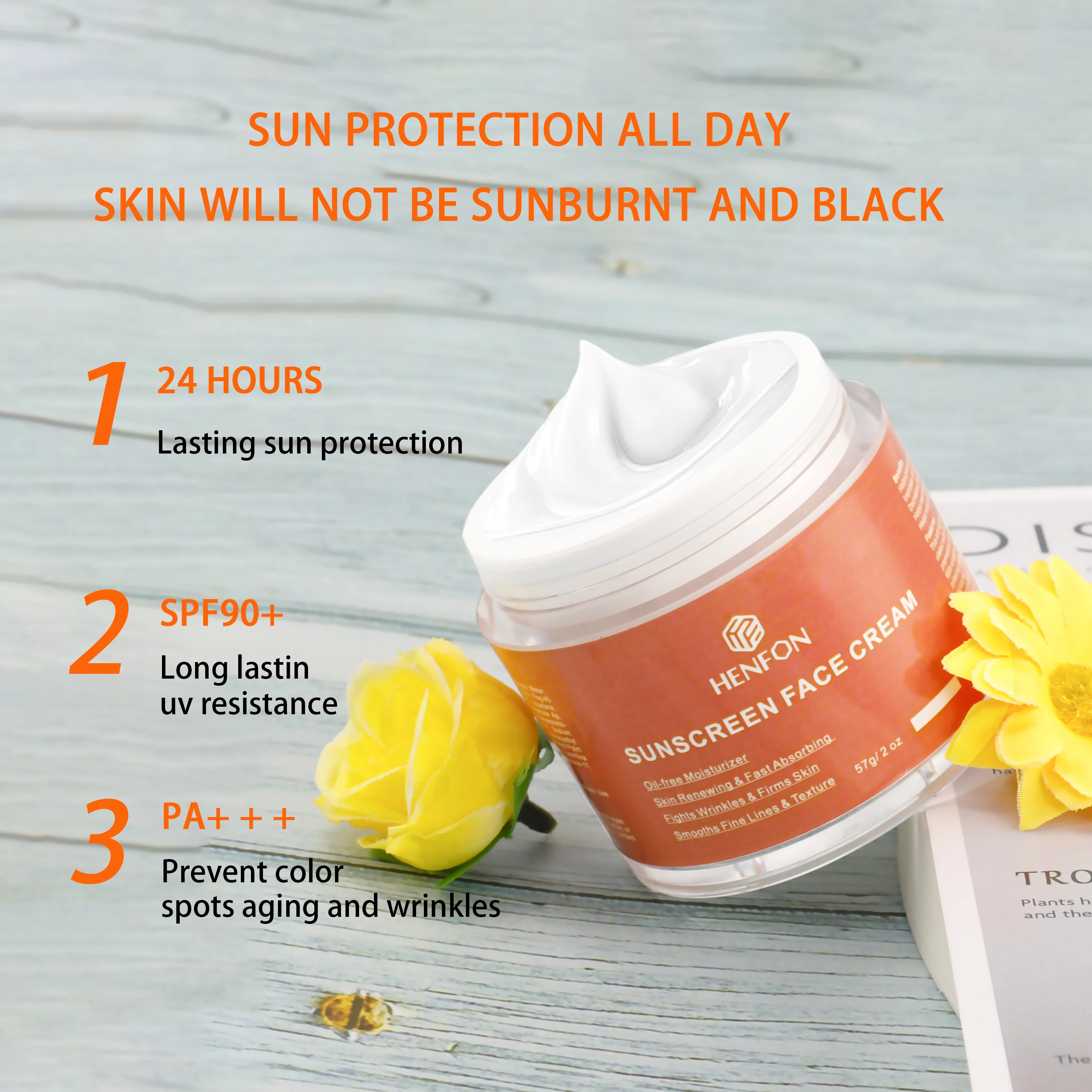 Private Label Aloe Vera Hawaiian Spf90 Moisturizing Sunscreen Oil-Free Zinc-Oxid Spf50 Sunscreen Whitening Body