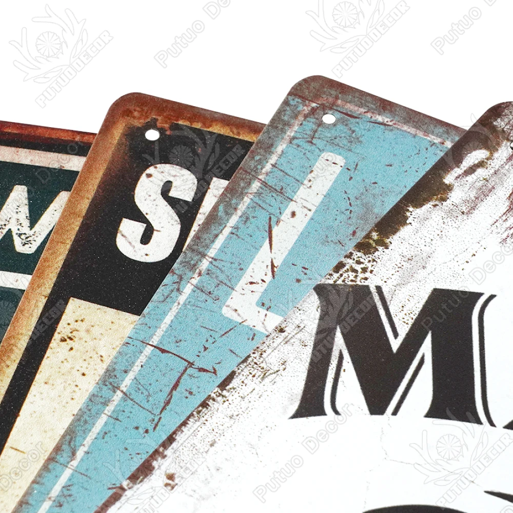 Putuo Decor Germany Beer Design Rustic Tin Plate Wall Sign Bar Man Cave Decoration Metal Tin Sign