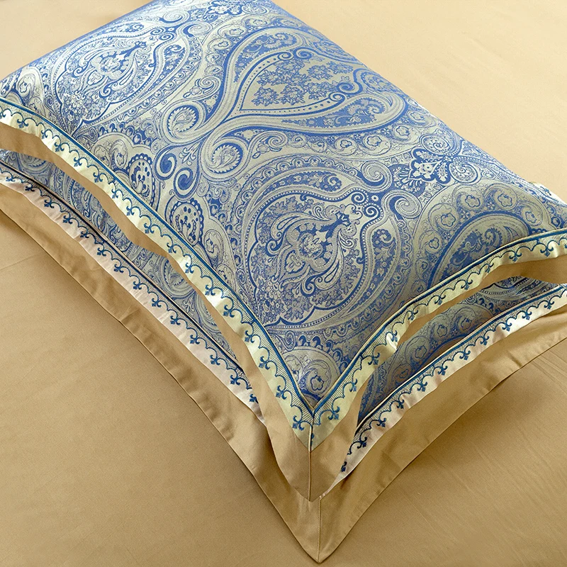 Cheap Smooth Embroidered Edge Pillowcase Duvet Cover Bed Linen 4pcs Bedding Set For Home