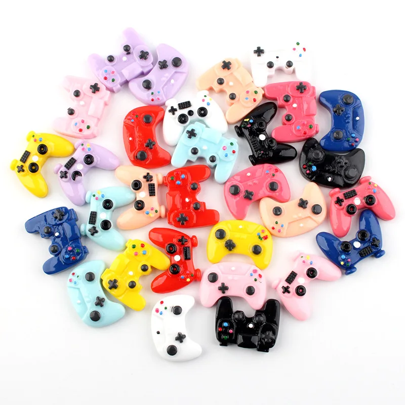 100pcs Flatback Slime Filler Beads Charms Resin  Game Controller Cabochons Craft For Jewelry Making Decoration DIY Accessories