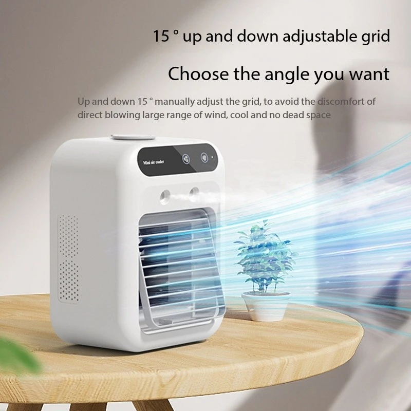J English USB spray humidification mini mini air conditioning fan Desktop water-cooled fan Dormitory mobile electric fan cooling
