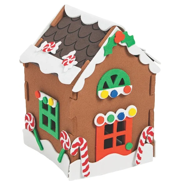 EVA Foam 3D Gingerbread House Christmas diy kids craft