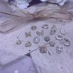 High quality manicure decoration wholesale luxury designer zircon 3d nail charms for nails