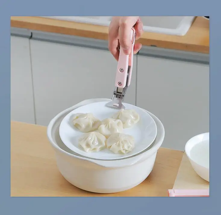 Универсальный ручной держатель для мисок и кастрюль зажим из нержавеющей стали микроволновой печи защита от ожогов новый кухонный