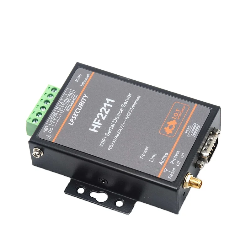 PACKBOXPRICE HF2211 Serial Port RJ45 RS232 485 422 Serial To Ethernet /Wi-Fi Conversion Server