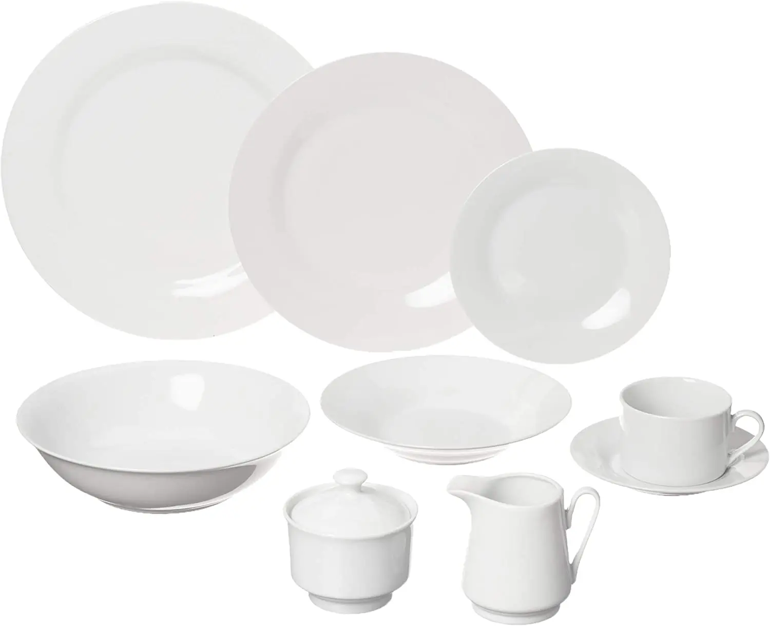 Поставка с завода фарфоровый набор! Дубайский фарфор! 45 шт., набор фарфоровых/столовых приборов белого цвета