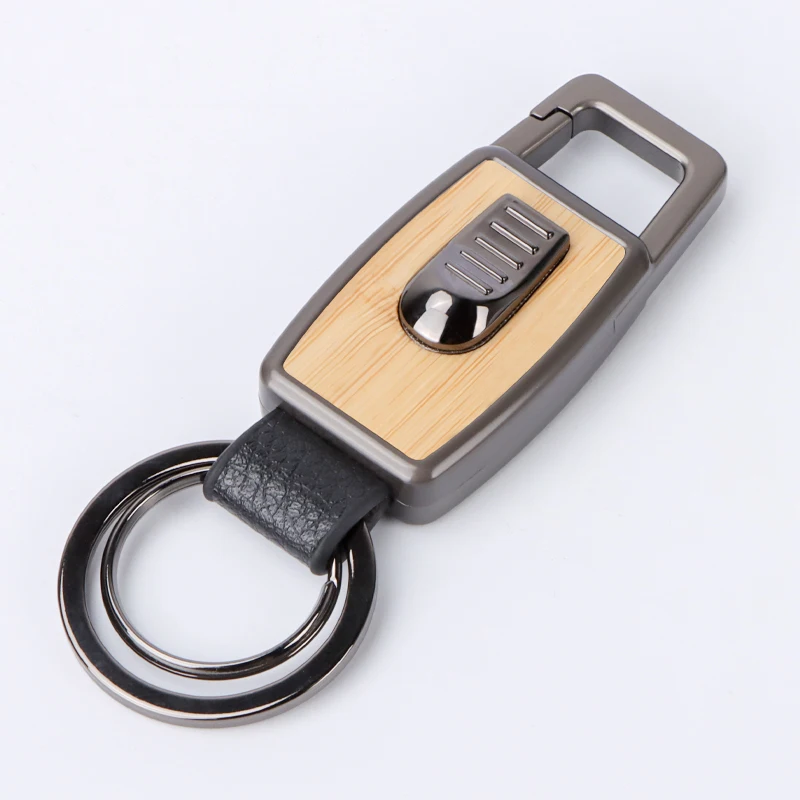 Custom blank metal wood keyring metal keychain,manufacture key metal ring