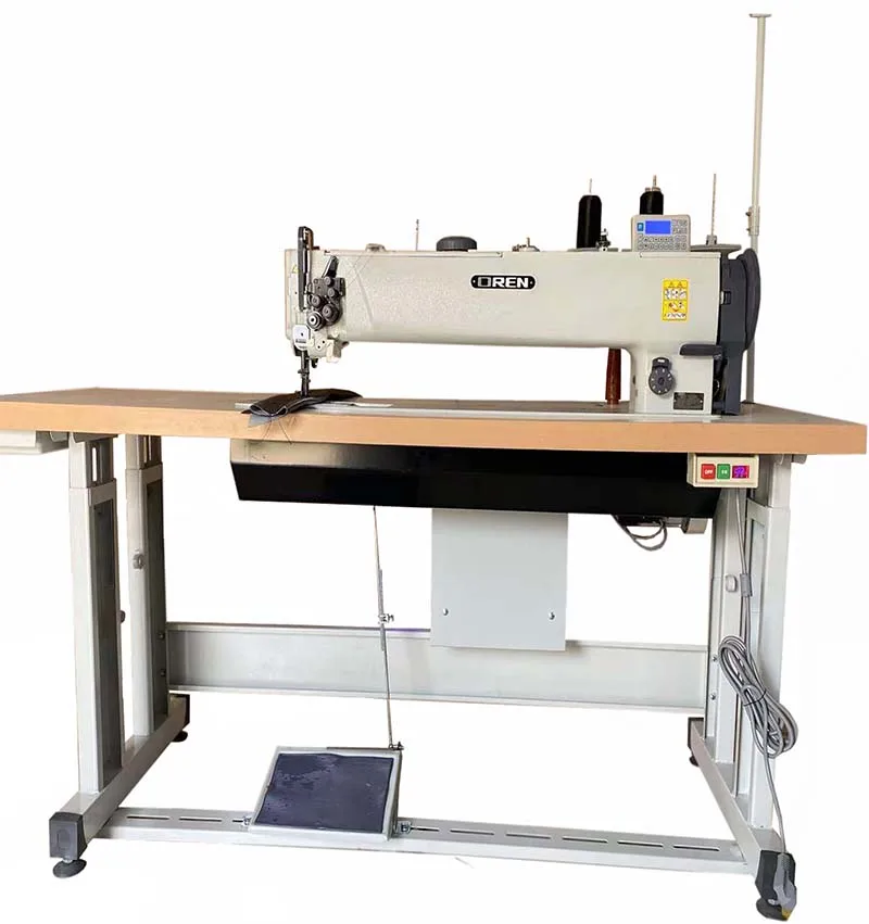 Industrial triple synchronous DU double needle sewing machine Car foot mat splicing machine thick double needle car  RN-650D