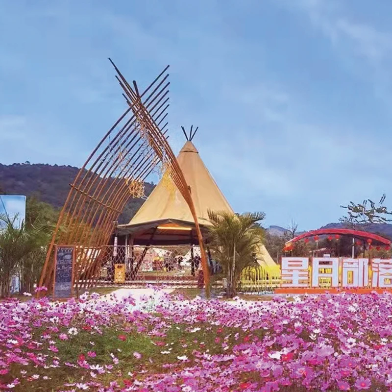 outdoor heavy duty huge canvas luxury indian pyramid giant tipi festival teepee event marquee big wedding tent for outdoor party