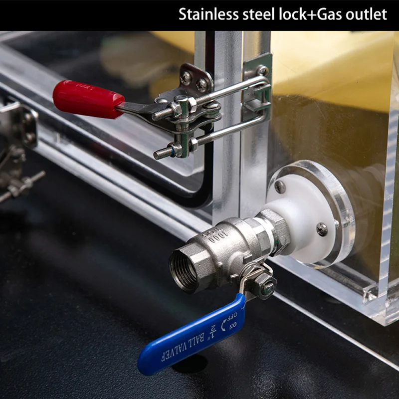 AGB-2A transparent Acrylic perovskite electronics chemical synthesis additive manufacturing Plexiglass PMMA vacuum glove box