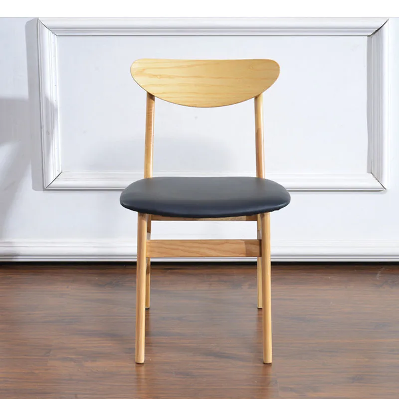 Nordic modern style small dining room wooden chair factory direct sale outdoor backrest garden wood chair