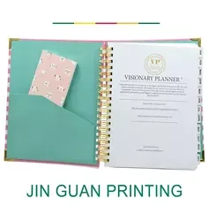 Can Custom Printing Spiral Paper Note Book Diary Journal Agenda Weekly Monthly Organizer Planner Notebook
