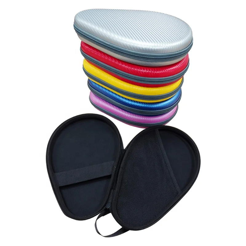 Wholesale Dustproof Custom Portable PU Leather EVA Table Tennis Racket Bat Bag Pingpong Case For 4 Rackets
