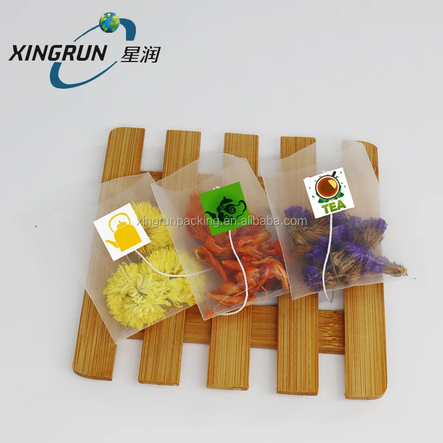 OEM custom triangular Non-woven PLA Non-woven custom empty pyramids tea bags