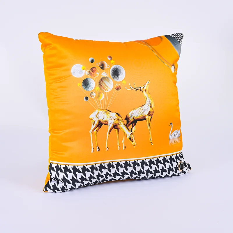 Latest USB Battery 5V Graphene Flame Retardant Heat Pillow Heating Throw Cushion with Lumbar Support Back Pain Relief