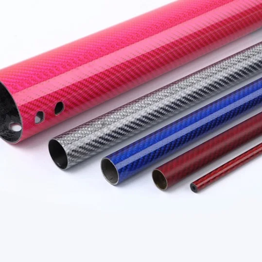 Diameter From 5mm To 190mm Composite Material 3K Glossy Carbon Fiber Tube
