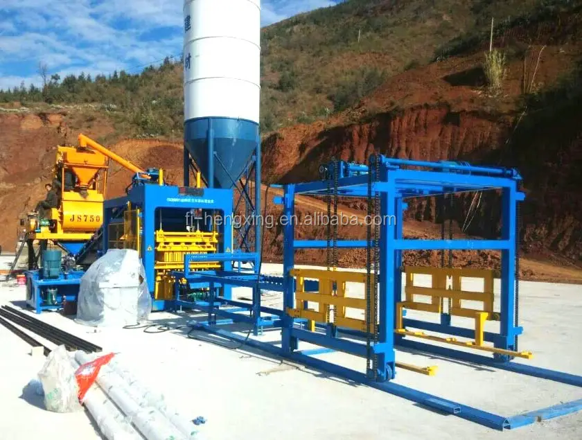 hot sale automatic QT-4-25 brick making machine for hollow block construction material making machine for South Africa