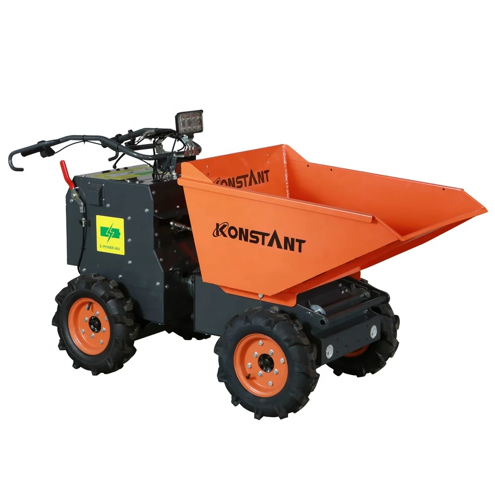CE Four-Wheel Electric Mini Dumper Self-Loading Front Loader Dump Truck with Bucket Used Rated Load 5 Ton Drive Type Track