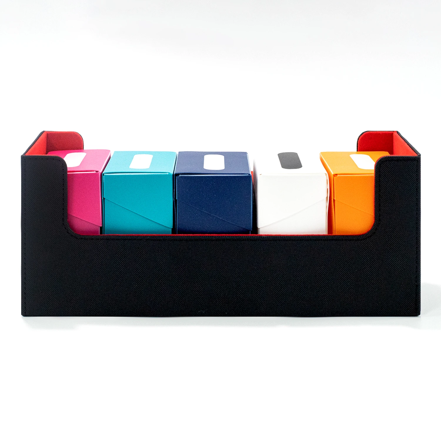 PU Card Storage Case Waterproof Leather Deck Box Protective Holder Removable Compartment for Collecting