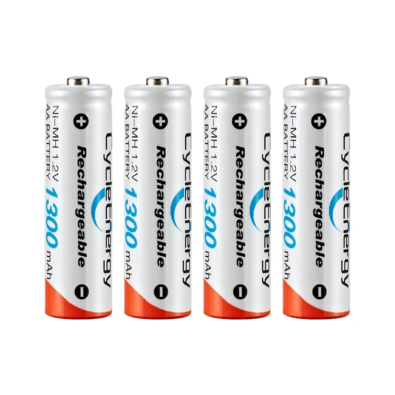 1.2V 1300mAh Ni-MH AA Battery High Capacity Custom Rechargeable Nickel Metal Hydride Cylindrical Small Battery