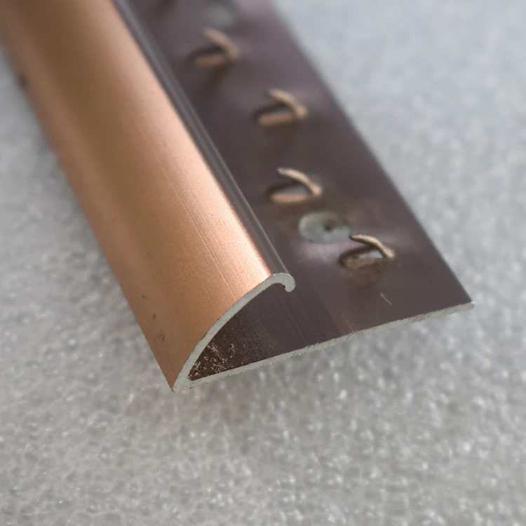 Foshan Factory Direct Aluminum Carpet Trim Edge Strip Rounded Stair Nosing Edging Trim