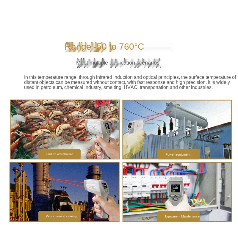 DT-827V High Precision Gun Type Industrial Ir Wireless Digital Thermometer