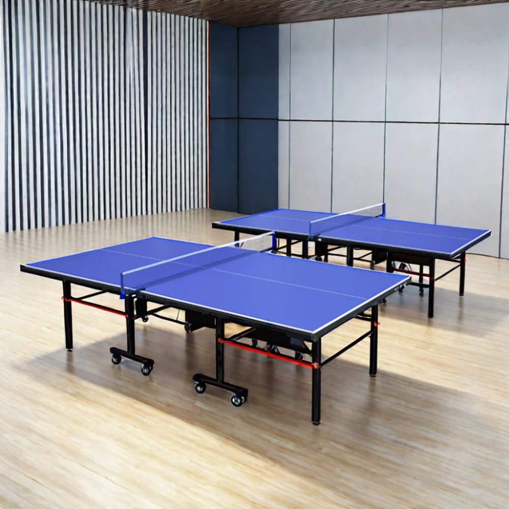 Оптовая Продажа с фабрики 25 см MDF или HDF Pingpong стол для соревнований складной подвижный Настольный теннисный помещений