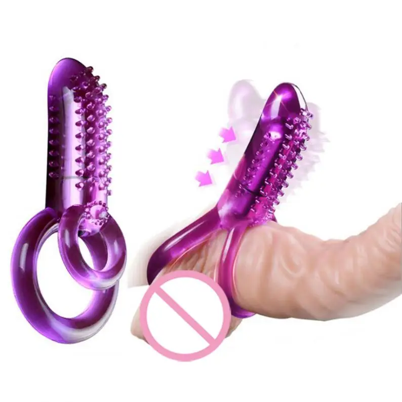 Hot sale Double Ring Cock Male Dildo Strapon Bullet Vibrator Massage sex toys for couples