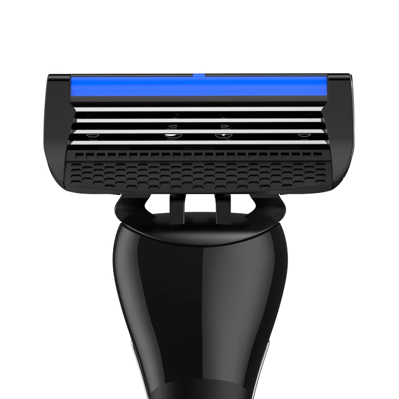 Female shaving razor high quality with four blades metal comfortable handle system razor