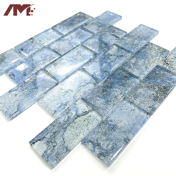 Factory Price Wholesale Bathroom Washroom Outdoor Pool Home Wall Decor Cheap Smooth Surface Tile Crystal Glass Mosaic